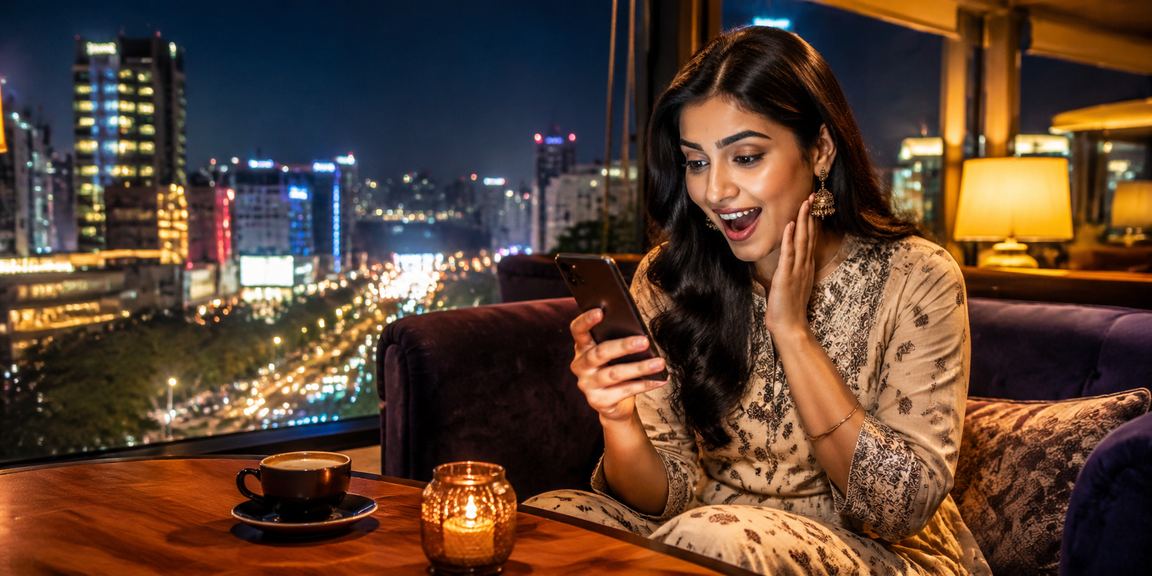 Bangalore MG Road casino app user enjoys gaming experience on smartphone