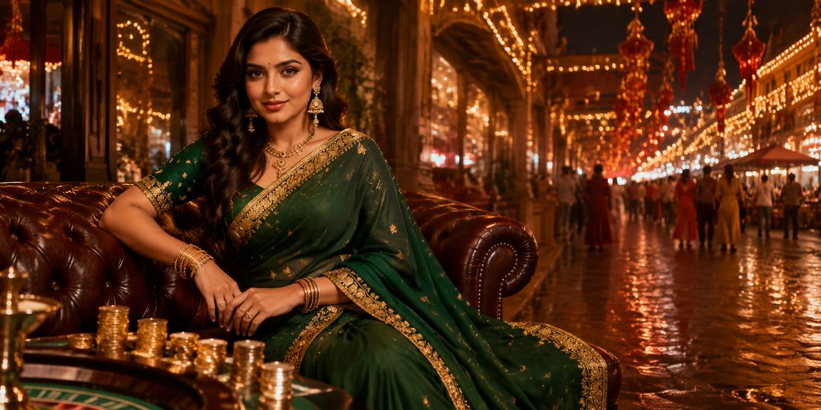 Delhi casino app usage with player in saree